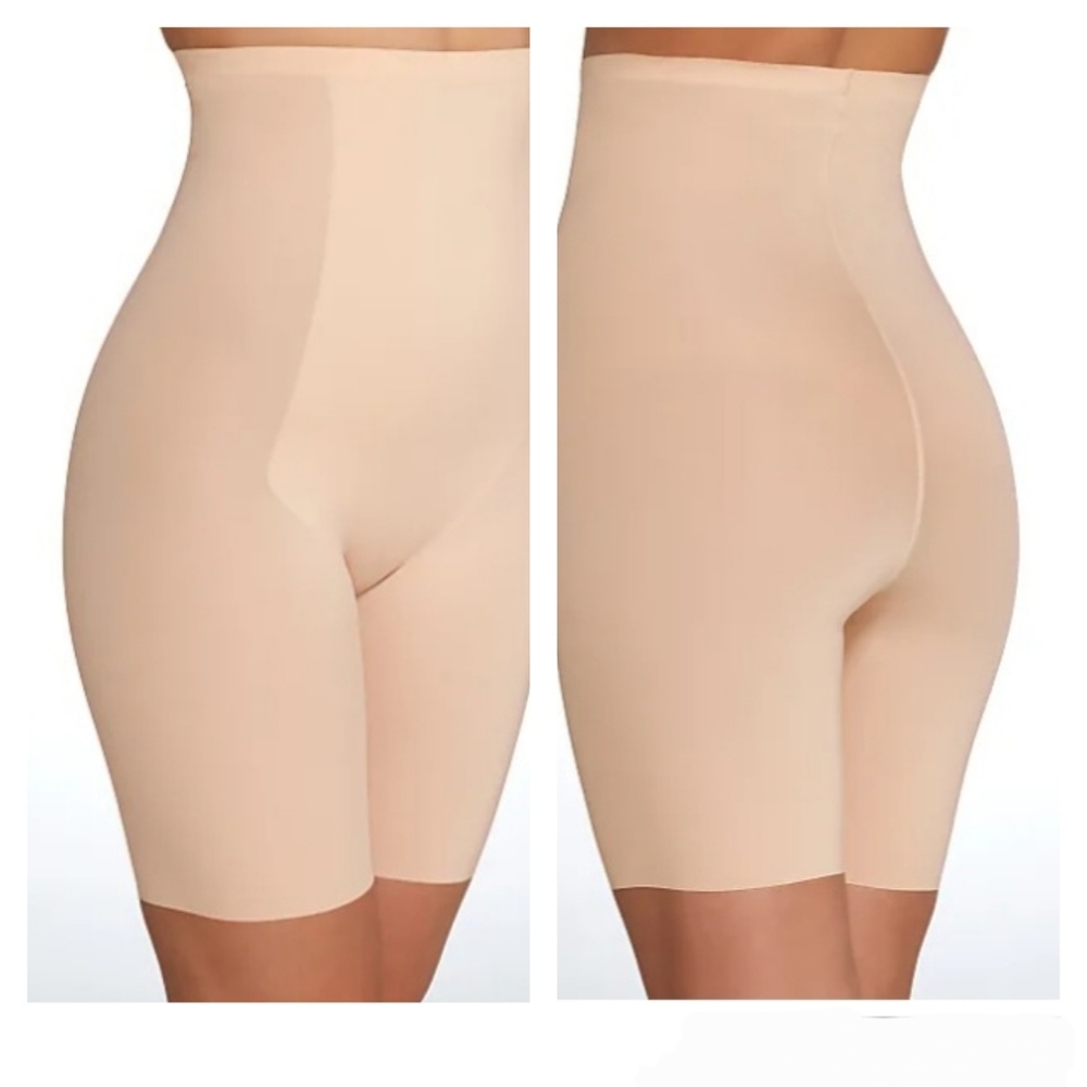 Spanx Nude Beige Short High Waist Midthigh Short Size XL #10006R Thinstincts